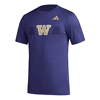 T-shirt d'avant-match AEROREADY des Washington Huskies pour homme adidas violet