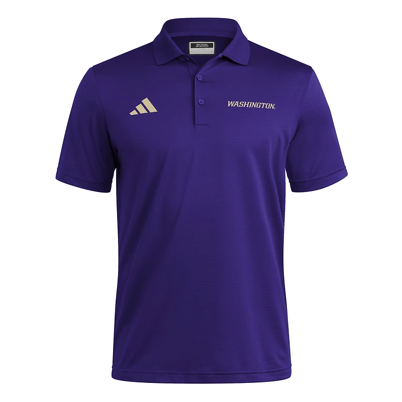 Men's adidas Purple Washington Huskies Ultimate 365 Ottoman Polo Shirt