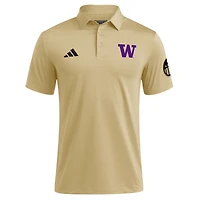 Men's adidas Tan Washington Huskies Salute to Service Ultimate365 Solid Polo