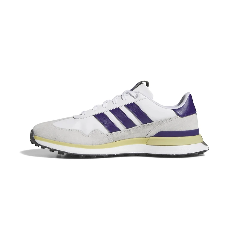 Chaussures de golf adidas Washington Huskies Textile sans crampons pour hommes