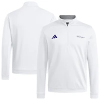 Veste zippée surélevée blanche Washington Huskies pour homme adidas