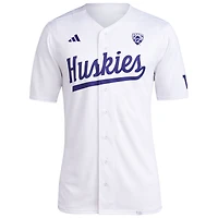 Maillot de baseball blanc adidas Washington Huskies pour homme