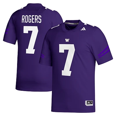Maillot de footballeur adidas Will Rogers violet Washington Huskies NIL pour homme