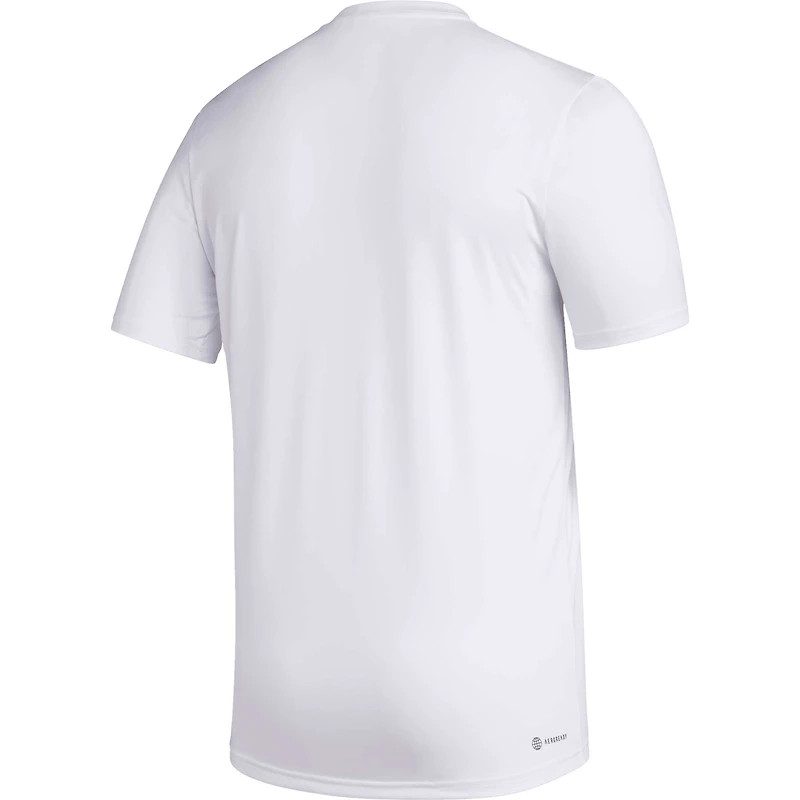 T-shirt d'avant-match adidas x Rich Mnisi Pride Collection pour hommes, blanc, Washington Huskies, AEROREADY