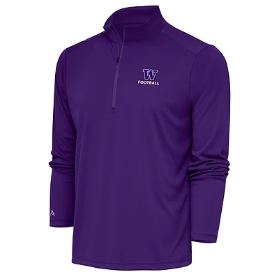 Pull-over violet à fermeture éclair quart de tour pour homme, hommage aux Washington Huskies