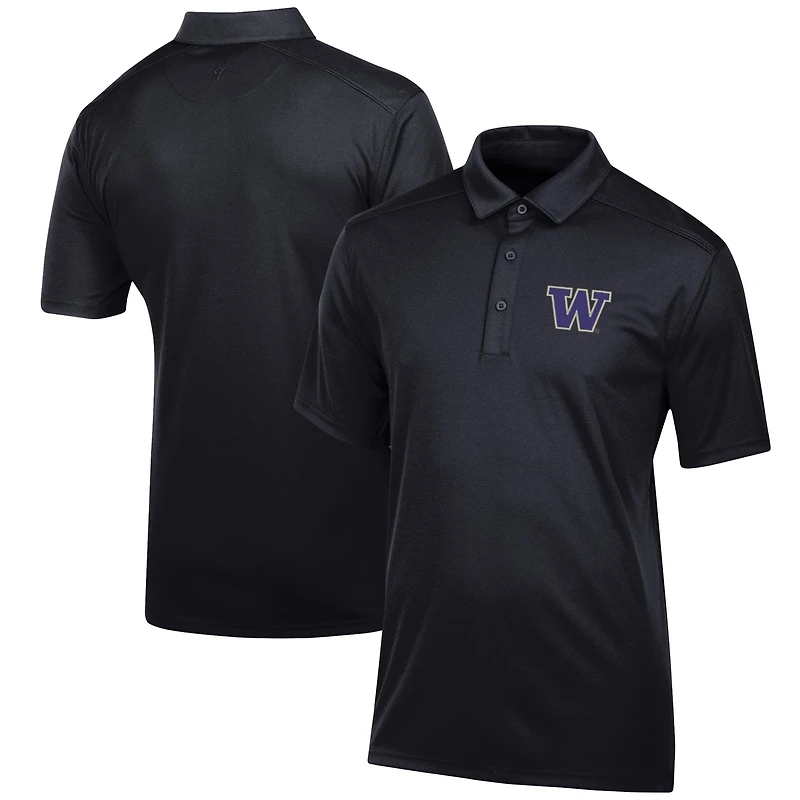 Polo classique jacquard noir pour homme Washington Huskies