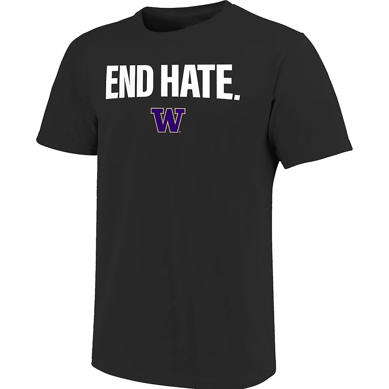 T-shirt noir Washington Huskies End Hate pour homme