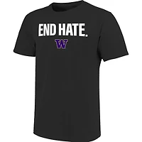 T-shirt noir Washington Huskies End Hate pour homme