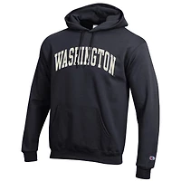 Sweat à capuche en polaire Champion Black Washington Huskies Basic Arch pour homme