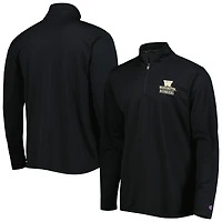 Veste texturée à quart de zip Champion Washington Huskies pour homme, noire