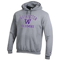 Sweat à capuche gris Champion pour homme avec logo des anciens Washington Huskies