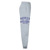 Men's Champion  Heather Gray Washington Huskies Powerblend Banded Fleece Sweatpants