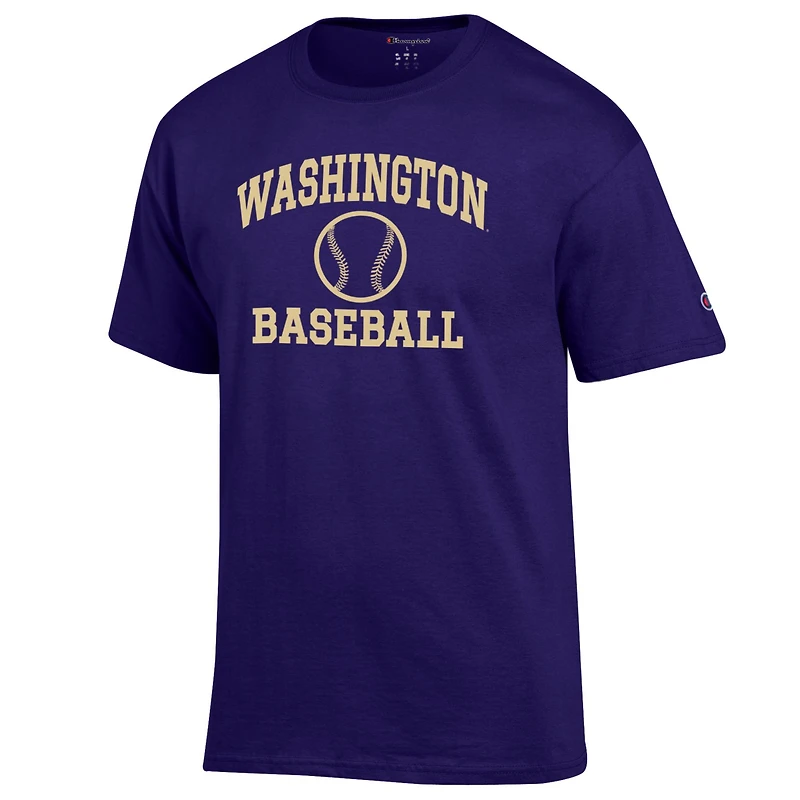 Men's Champion Purple Washington Huskies Baseball Icon T-Shirt