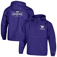 Men's Champion Purple Washington Huskies Delay Packable Half-Zip Jacket