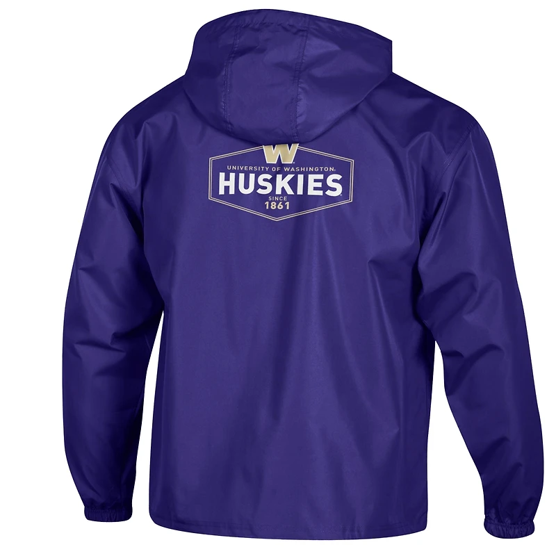 Men's Champion Purple Washington Huskies Delay Packable Half-Zip Jacket