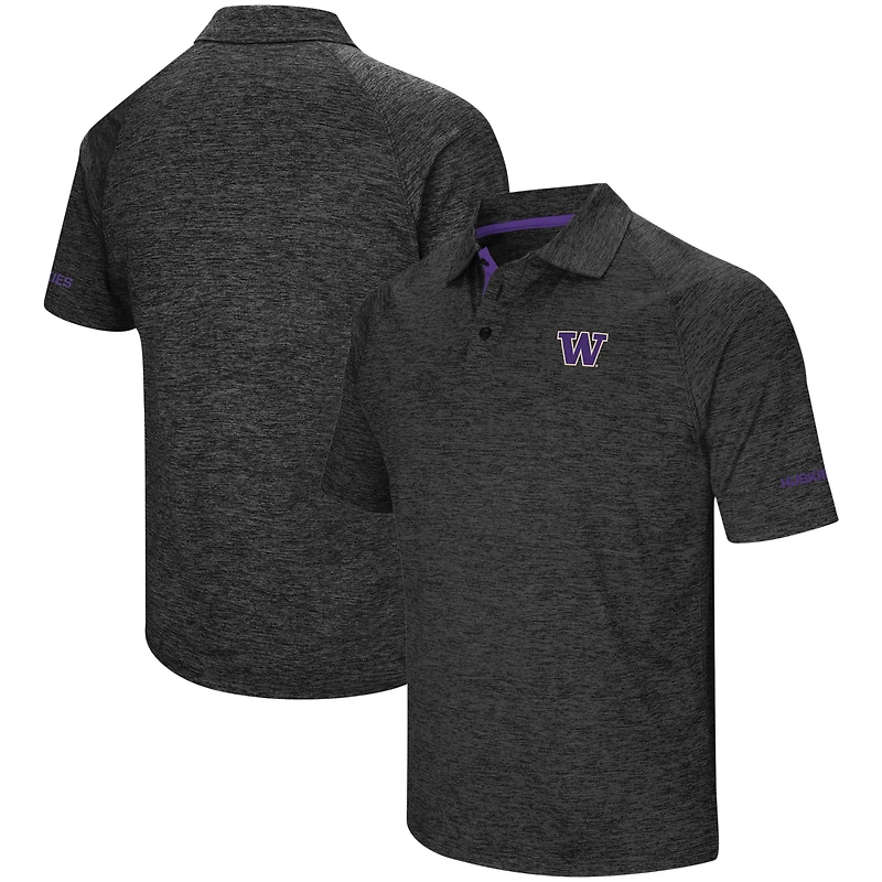 Polo Colosseum Black Washington Huskies pour hommes, grandes tailles, Down Swing