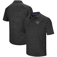 Polo Colosseum Black Washington Huskies pour hommes, grandes tailles, Down Swing