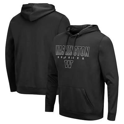 Sweat à capuche Blackout 3.0 pour homme Colosseum Black Washington Huskies
