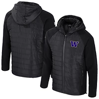 Veste à capuche entièrement zippée Colosseum Black Washington Huskies Block The Sun pour homme