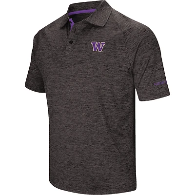 Polo Colosseum Black Washington Huskies Down Swing pour homme