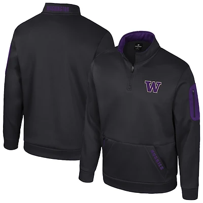 Veste polaire à fermeture éclair quart de tour Mainframe des Washington Huskies Colosseum pour homme, noire