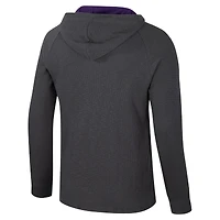 T-shirt à capuche manches longues Henley Dujour Ralgan pour homme, anthracite, Washington Huskies