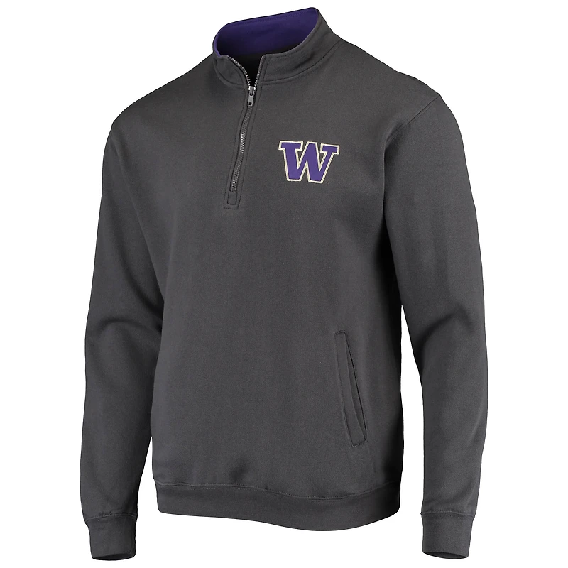 Veste à quart de zip avec logo Colosseum anthracite Washington Huskies Tortugas pour hommes