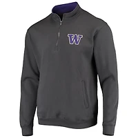 Veste à quart de zip avec logo Colosseum anthracite Washington Huskies Tortugas pour hommes