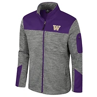 Veste zippée complète pour homme Colosseum gris/violet Washington Huskies Guard