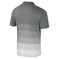 Men's Colosseum Gray Washington Huskies Striped Mesh Polo