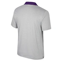 Polo à rayures Tuck pour hommes, gris Colosseum, Washington Huskies