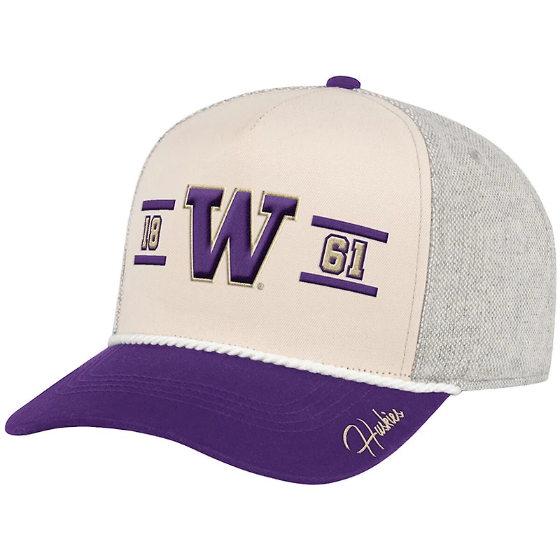 Casquette ajustable Frank Podium pour homme Colosseum Natural Washington Huskies