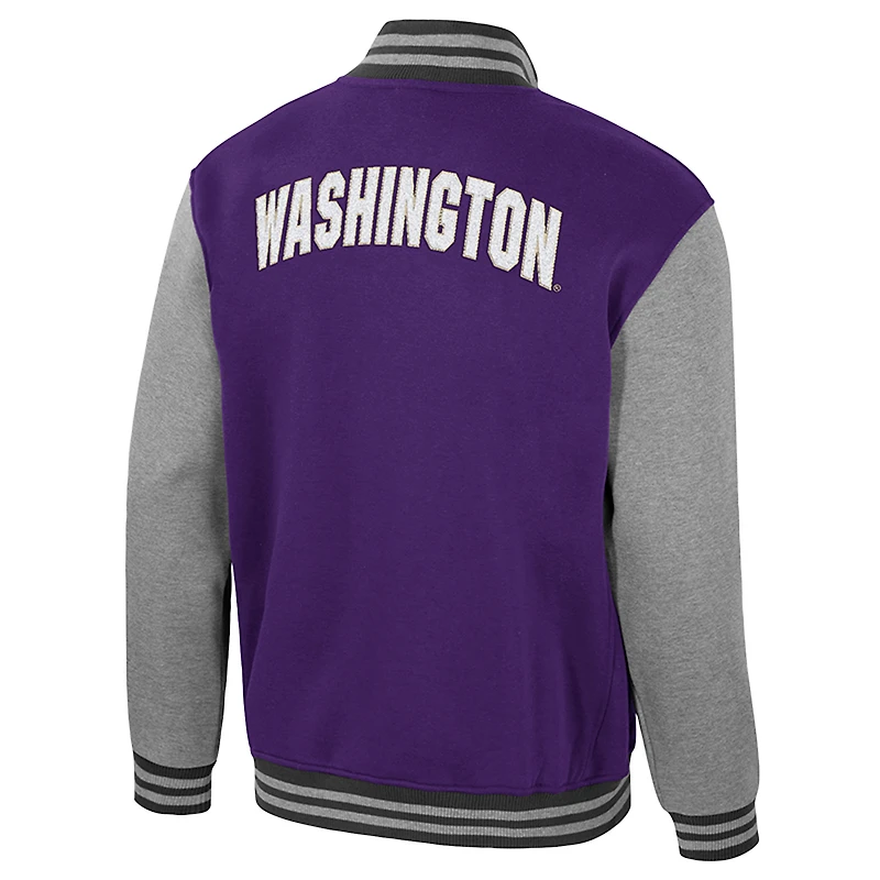 Veste universitaire entièrement zippée Ambi-Turner pour homme Colosseum Purple Washington Huskies