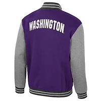 Veste universitaire entièrement zippée Ambi-Turner pour homme Colosseum Purple Washington Huskies