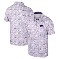 Colosseum Purple Washington Huskies pour hommes Il est temps ! Polo imprimé sur toute la surface