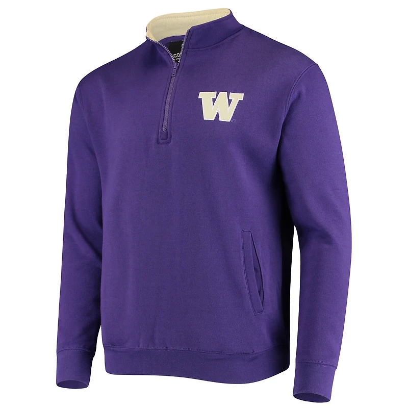 Veste violette à quart de zip avec logo Colosseum Washington Huskies Tortugas pour hommes