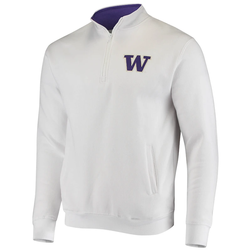 Veste Colosseum White Washington Huskies Tortugas Logo Quarter-Zip pour homme