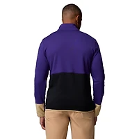 Pull-over demi-zip Columbia Washington Huskies Hike Omni-Wick violet/noir pour homme