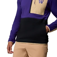 Pull-over demi-zip Columbia Washington Huskies Hike Omni-Wick violet/noir pour homme