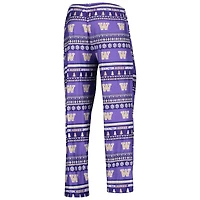 Men's Concepts Sport Purple Washington Huskies Ugly Sweater Long Sleeve Top and Pants Sleep Set