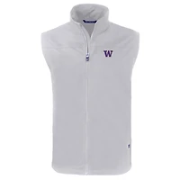 Men's Cutter & Buck  Gray Washington Huskies Big Tall Charter Eco Full-Zip Vest