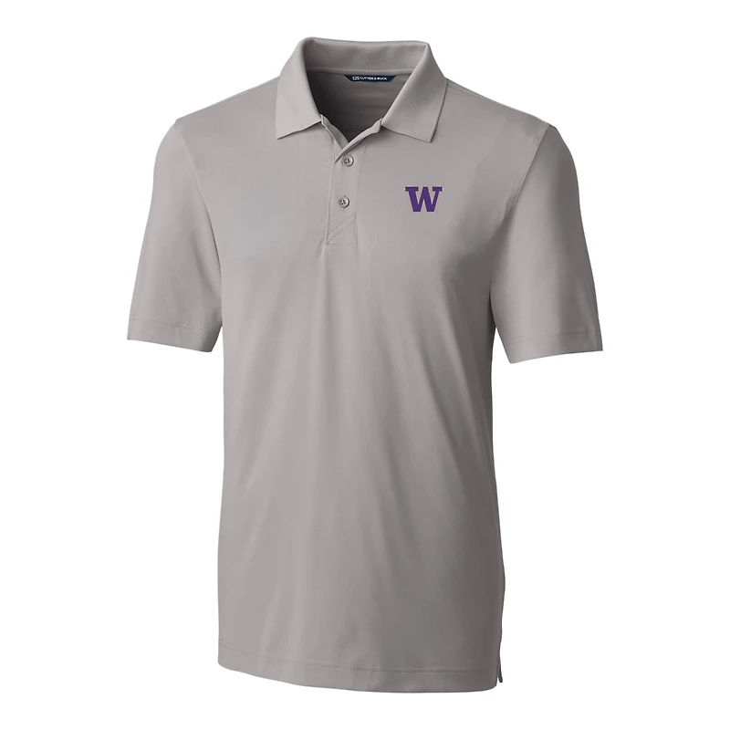 Polo extensible Forge gris pour homme, modèle Cutter & Buck, Washington Huskies, taille grande et