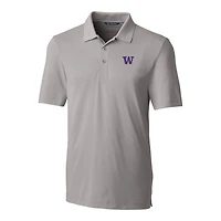 Polo extensible Forge gris pour homme, modèle Cutter & Buck, Washington Huskies, taille grande et