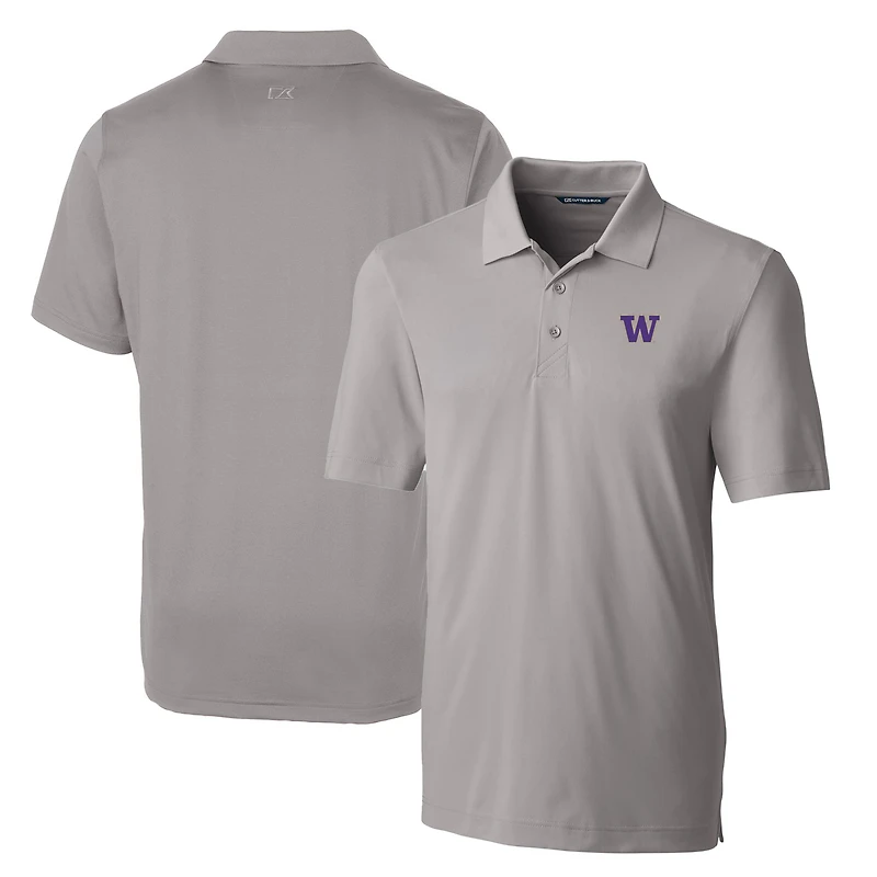 Polo extensible Forge gris pour homme Cutter & Buck Washington Huskies, grandes tailles