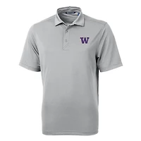 Men's Cutter & Buck Gray Washington Huskies Big Tall Virtue Eco Pique Recycled Polo
