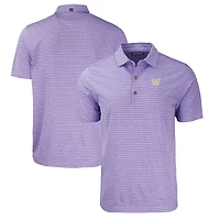 Men's Cutter & Buck  Heather Purple Washington Huskies Forge Eco Heathered Stripe Stretch Recycled Polo