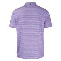 Men's Cutter & Buck  Heather Purple Washington Huskies Forge Eco Heathered Stripe Stretch Recycled Polo