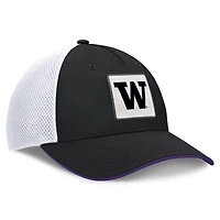 Casquette Fanatics noire Washington Huskies 5 panneaux en matière flexible pour homme