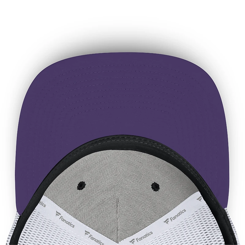 Casquette Fanatics noire Washington Huskies 5 panneaux en matière flexible pour homme