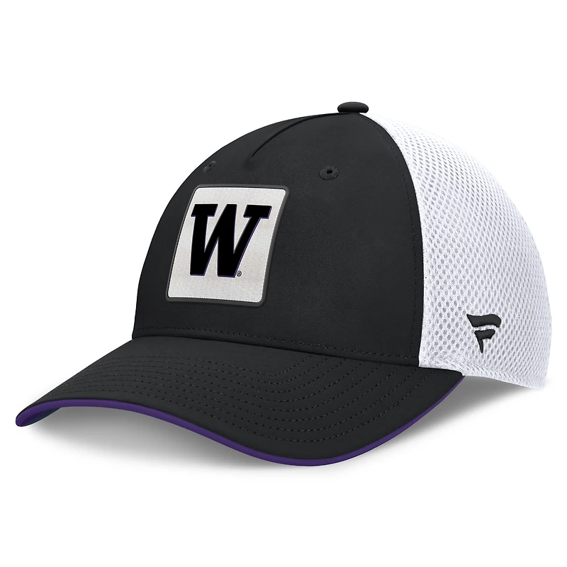 Men's Fanatics Black Washington Huskies 5-Panel Matter Flex Hat